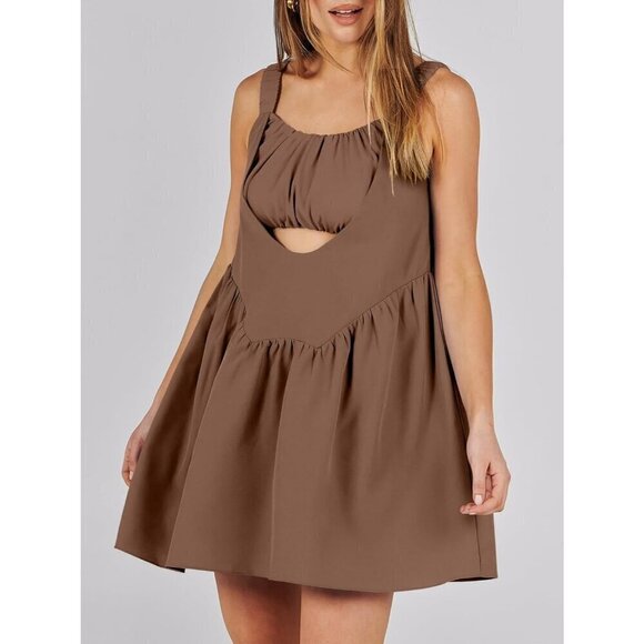 Women Summer Romper Mini Dress Built-in Bra & Shorts - Picture 2 of 6